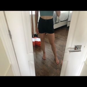 Back High waisted mom jean shorts